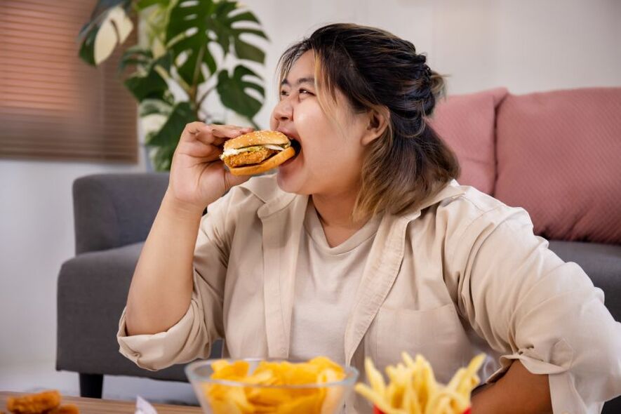 Junk food causes excess weight